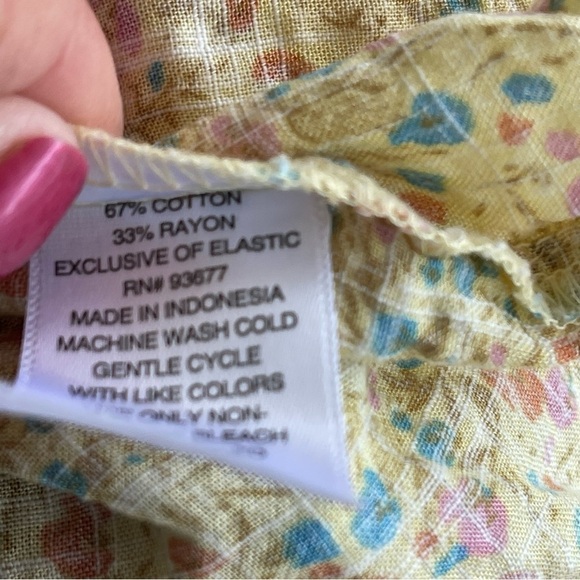 ANA Floral Print Puff Sleeve Peplum Crop Top - Picture 7 of 11